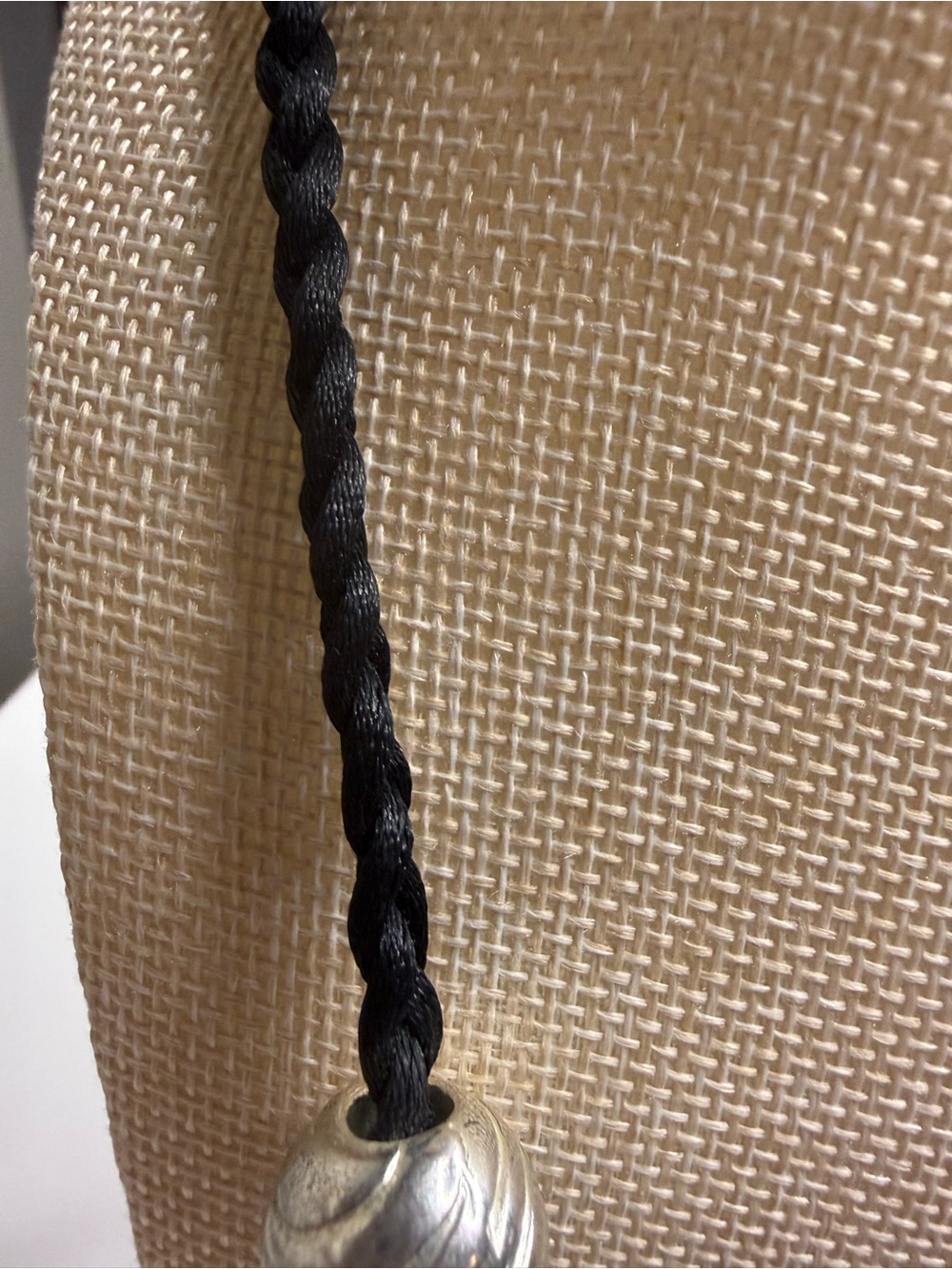 Chico's Black and Silver Cluster Bead Necklace - Picture 4 of 8